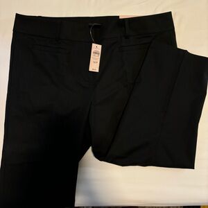 ANN TAYLOR BLACK SLACKS SIGNATURE CROPPED LEG SIZE 14 PETITE